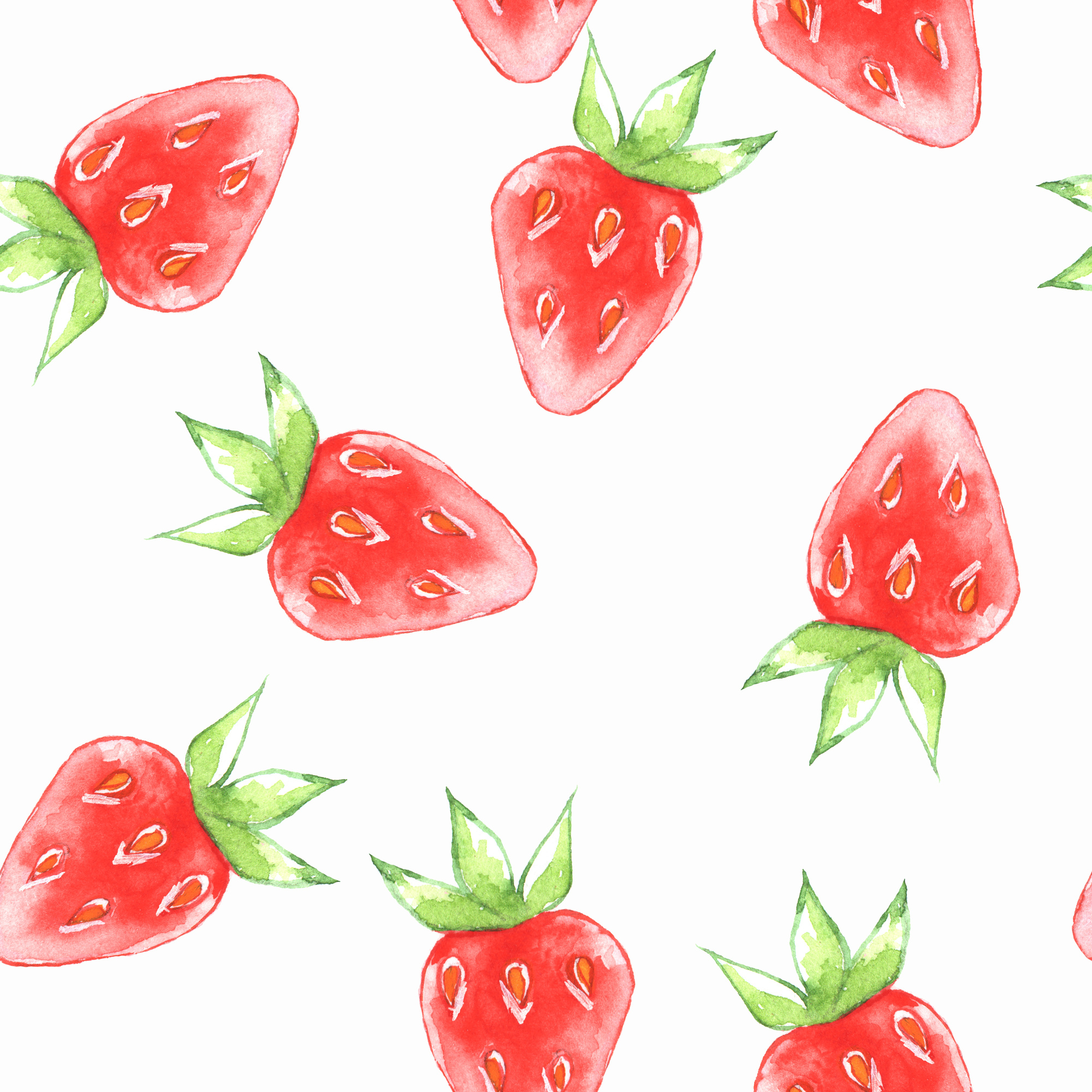 Strawberry Watercolor Background