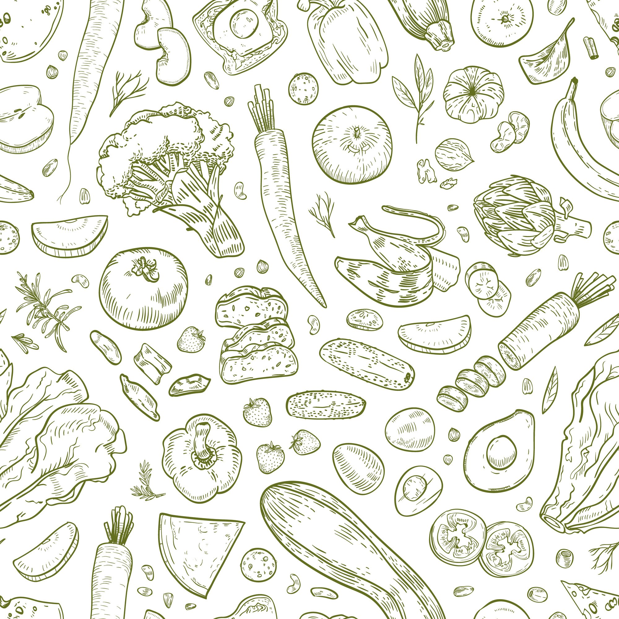 Vegetable Ingredients Background